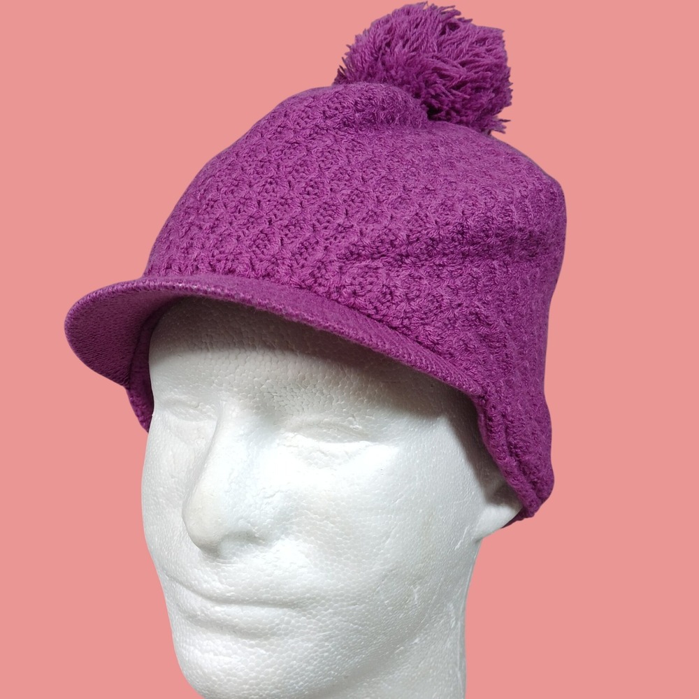 Radical Winteride Visor Beanie Hat Women's OS Purple Knit Fleece Lined Hat